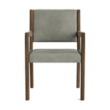 Jasmi Dining Arm Chair in Natural Latex - Leather Dining Chairs Medley Walnut Bodie Smoke 