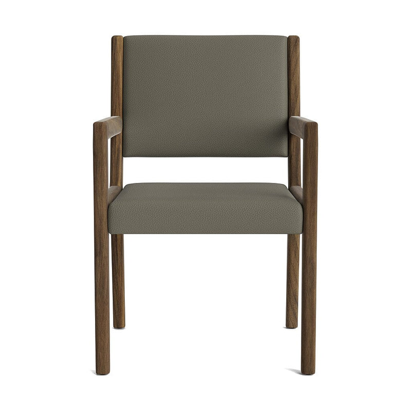 Jasmi Dining Arm Chair in Natural Latex - Leather Dining Chairs Medley Walnut Tomo Granite 