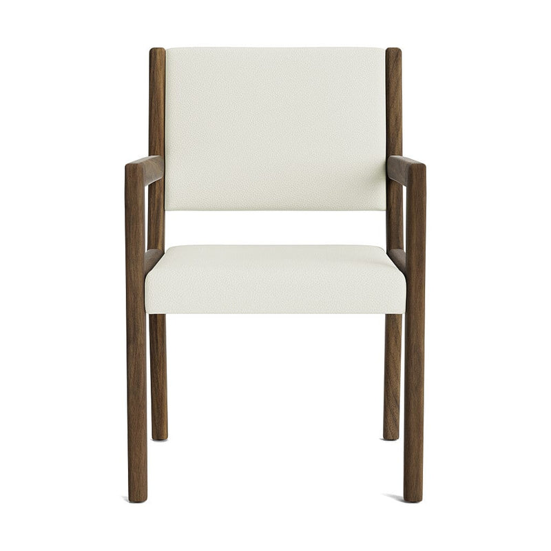 Jasmi Dining Arm Chair in Natural Latex - Leather Dining Chairs Medley Walnut Tomo Smoke 