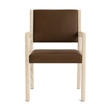 Jasmi Dining Arm Chair in Natural Latex - Leather Dining Chairs Medley White Oak Bodie Chestnut 