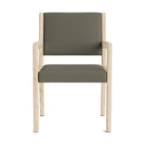 Jasmi Dining Arm Chair in Natural Latex - Leather Dining Chairs Medley White Oak Tomo Granite 