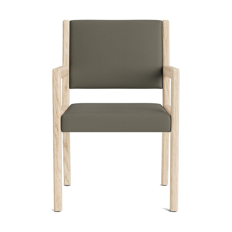 Jasmi Dining Arm Chair in Natural Latex - Leather Dining Chairs Medley White Oak Tomo Granite 