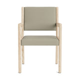 Jasmi Dining Arm Chair in Natural Latex - Leather Dining Chairs Medley White Oak Tomo Smoke 