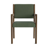 Jasmi Dining Arm Chair in Natural Latex - Linen Dining Chairs Medley 