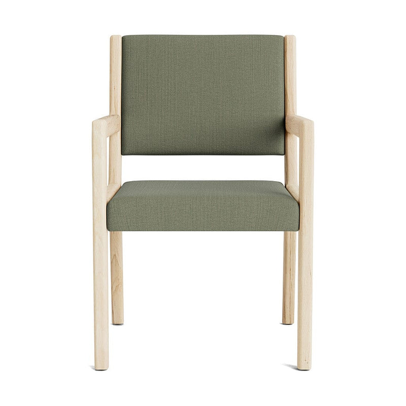 Jasmi Dining Arm Chair in Natural Latex - Linen Dining Chairs Medley Maple Juneberry Caribou 