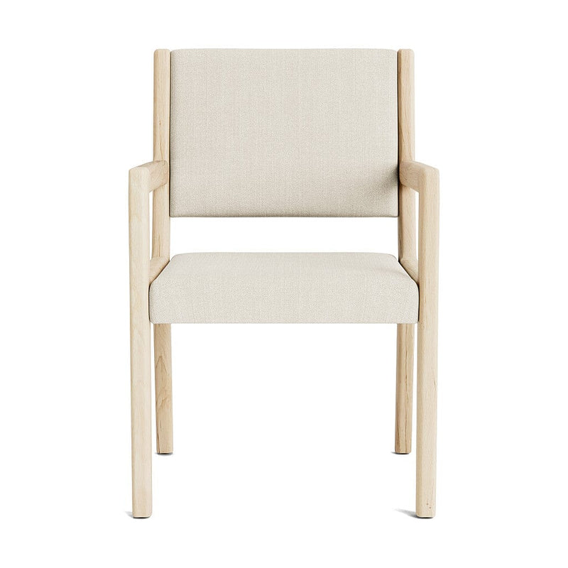 Jasmi Dining Arm Chair in Natural Latex - Linen Dining Chairs Medley Maple Juneberry Jasmine 