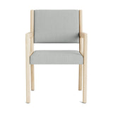 Jasmi Dining Arm Chair in Natural Latex - Linen Dining Chairs Medley Maple Juneberry Jicama 