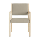 Jasmi Dining Arm Chair in Natural Latex - Linen Dining Chairs Medley Maple Juneberry Pebble 