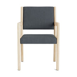 Jasmi Dining Arm Chair in Natural Latex - Linen Dining Chairs Medley Maple Juneberry Peppercorn 