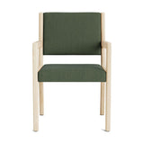 Jasmi Dining Arm Chair in Natural Latex - Linen Dining Chairs Medley Maple Juneberry Tarragon 