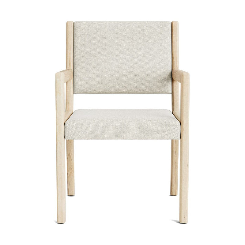 Jasmi Dining Arm Chair in Natural Latex - Linen Dining Chairs Medley Maple Stonecrop Oyster 