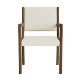 Jasmi Dining Arm Chair in Natural Latex - Linen Dining Chairs Medley Walnut Juneberry Jasmine 