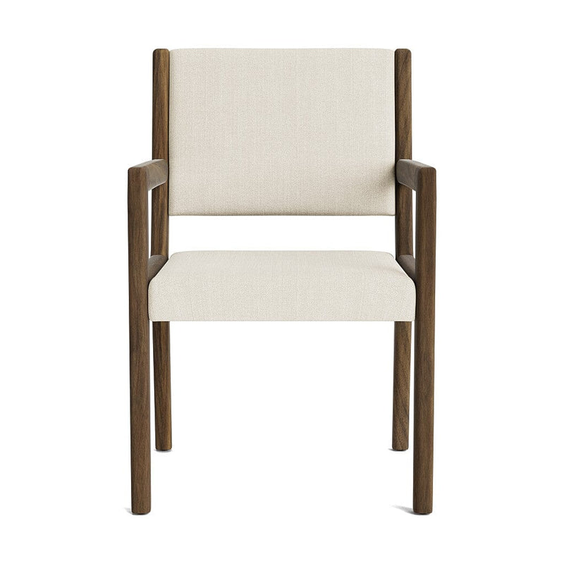 Jasmi Dining Arm Chair in Natural Latex - Linen Dining Chairs Medley Walnut Juneberry Jasmine 