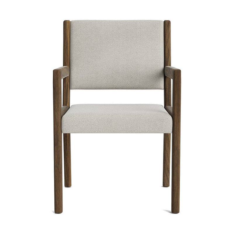 Jasmi Dining Arm Chair in Natural Latex - Linen Dining Chairs Medley Walnut Stonecrop Natural 