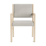 Jasmi Dining Arm Chair in Natural Latex - Linen Dining Chairs Medley White Oak Stonecrop Natural 