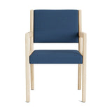 Jasmi Dining Arm Chair in Natural Latex - Recycled Polyester Dining Chairs Medley Maple Alpine French Blue 