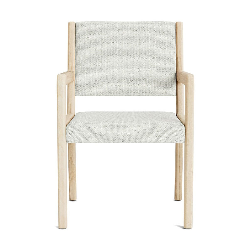 Jasmi Dining Arm Chair in Natural Latex - Recycled Polyester Dining Chairs Medley Maple Alpine Oyster 