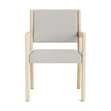 Jasmi Dining Arm Chair in Natural Latex - Recycled Polyester Dining Chairs Medley Maple Poplar Bouclé Vanilla 