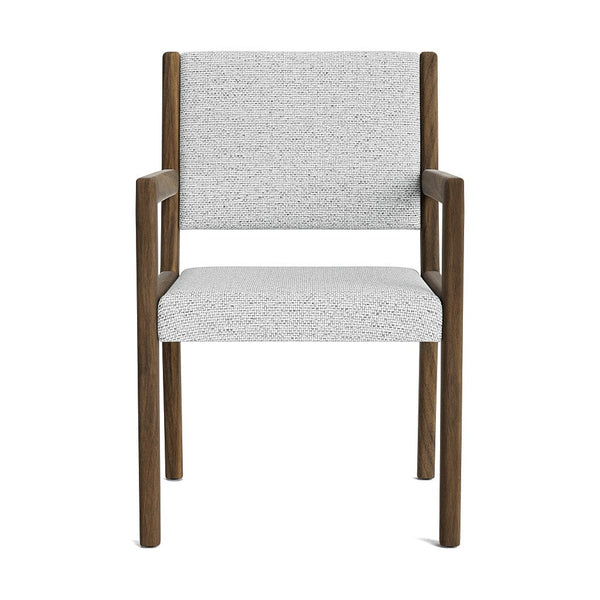 Jasmi Dining Arm Chair in Natural Latex - Recycled Polyester Dining Chairs Medley Walnut Alpine Dove 