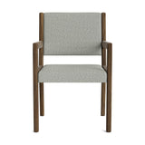 Jasmi Dining Arm Chair in Natural Latex - Recycled Polyester Dining Chairs Medley Walnut Poplar Bouclé Bayberry 