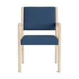 Jasmi Dining Arm Chair in Natural Latex - Recycled Polyester Dining Chairs Medley White Oak Alpine French Blue 