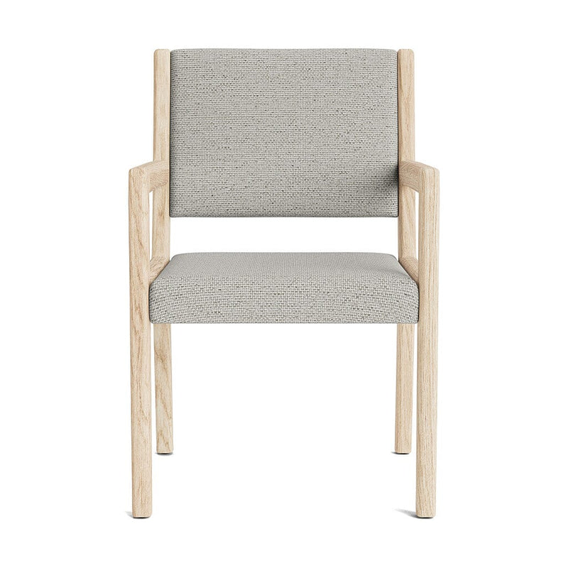 Jasmi Dining Arm Chair in Natural Latex - Recycled Polyester Dining Chairs Medley White Oak Alpine Haze 