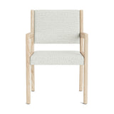 Jasmi Dining Arm Chair in Natural Latex - Recycled Polyester Dining Chairs Medley White Oak Alpine Oyster 