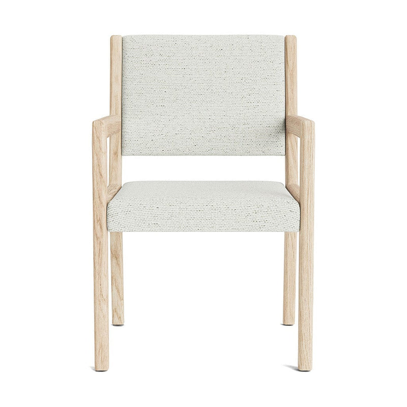 Jasmi Dining Arm Chair in Natural Latex - Recycled Polyester Dining Chairs Medley White Oak Alpine Oyster 