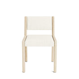 Jasmi Dining Chair in Natural Latex - Cotton Dining Chairs Medley Maple Larkspur Pearl Short Back