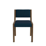 Jasmi Dining Chair in Natural Latex - Cotton Dining Chairs Medley Walnut Larkspur Indigo Short Back