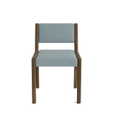 Jasmi Dining Chair in Natural Latex - Cotton Dining Chairs Medley Walnut Larkspur Steel Short Back