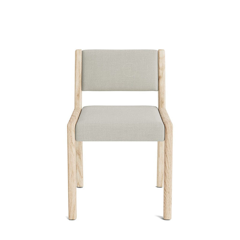 Jasmi Dining Chair in Natural Latex - Cotton Dining Chairs Medley White Oak Larkspur Hemp Short Back