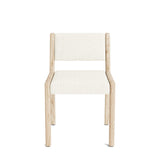 Jasmi Dining Chair in Natural Latex - Cotton Dining Chairs Medley White Oak Larkspur Pearl Short Back