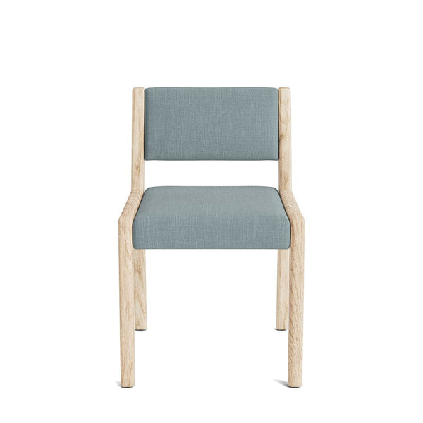 Jasmi Dining Chair in Natural Latex - Cotton Dining Chairs Medley White Oak Larkspur Steel Short Back