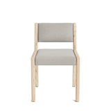 Jasmi Dining Chair in Natural Latex - Cotton Dining Chairs Medley White Oak Meadow Dove Short Back