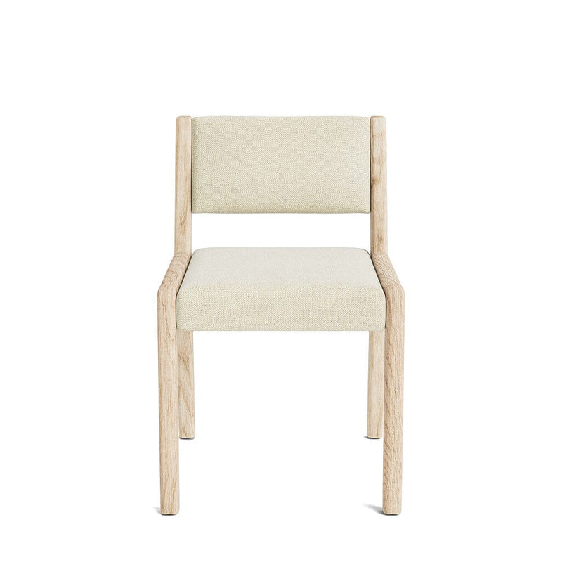 Jasmi Dining Chair in Natural Latex - Cotton Dining Chairs Medley White Oak Meadow Natural Short Back