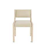 Jasmi Dining Chair in Natural Latex - Cotton Dining Chairs Medley White Oak Meadow Pebble Short Back