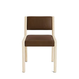 Jasmi Dining Chair in Natural Latex - Leather Dining Chairs Medley Maple Bodie Chestnut Short Back