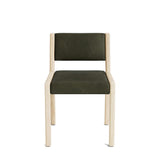 Jasmi Dining Chair in Natural Latex - Leather Dining Chairs Medley Maple Bodie Moss Short Back