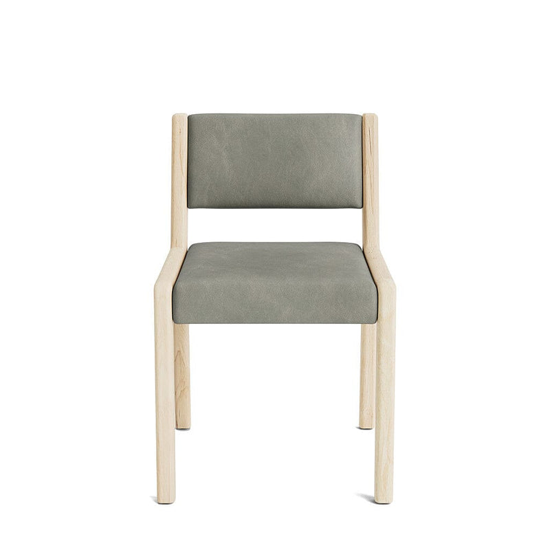 Jasmi Dining Chair in Natural Latex - Leather Dining Chairs Medley Maple Bodie Smoke Short Back