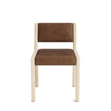 Jasmi Dining Chair in Natural Latex - Leather Dining Chairs Medley Maple Palomar Saddle Short Back