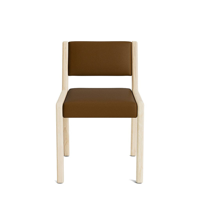 Jasmi Dining Chair in Natural Latex - Leather Dining Chairs Medley Maple Tomo Chestnut Short Back