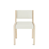 Jasmi Dining Chair in Natural Latex - Leather Dining Chairs Medley Maple Tomo Cream Short Back