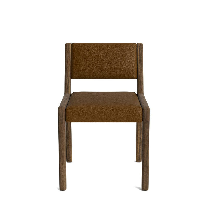 Jasmi Dining Chair in Natural Latex - Leather Dining Chairs Medley Walnut Tomo Chestnut Short Back