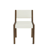 Jasmi Dining Chair in Natural Latex - Leather Dining Chairs Medley Walnut Tomo Cream Short Back