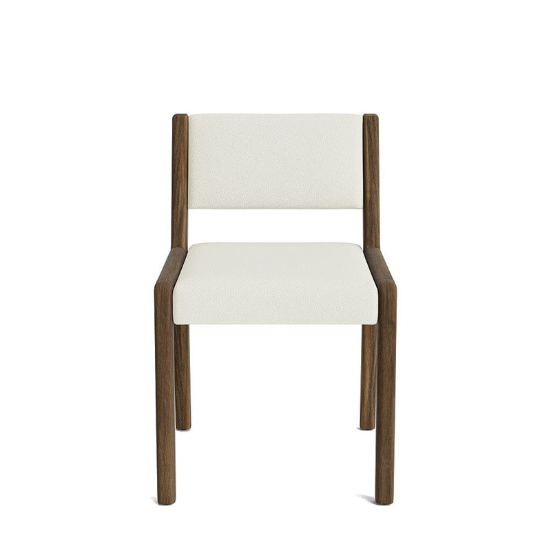 Jasmi Dining Chair in Natural Latex - Leather Dining Chairs Medley Walnut Tomo Cream Short Back