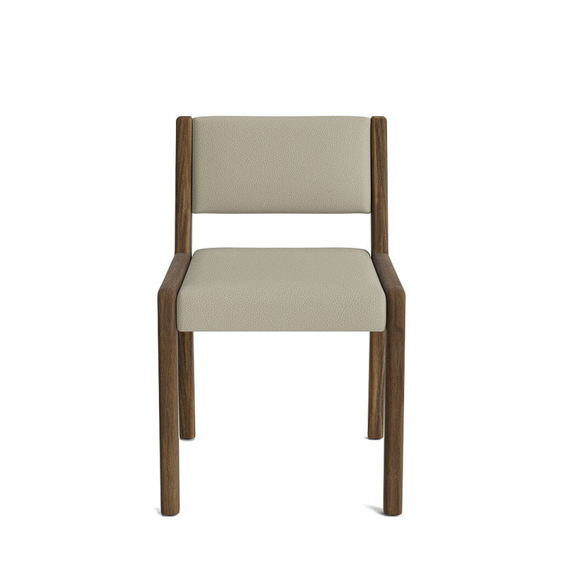 Jasmi Dining Chair in Natural Latex - Leather Dining Chairs Medley Walnut Tomo Smoke Short Back