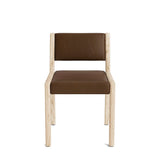 Jasmi Dining Chair in Natural Latex - Leather Dining Chairs Medley White Oak Bodie Chestnut Short Back