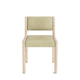 Jasmi Dining Chair in Natural Latex - Leather Dining Chairs Medley White Oak Bodie Linen Short Back