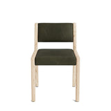 Jasmi Dining Chair in Natural Latex - Leather Dining Chairs Medley White Oak Bodie Moss Short Back